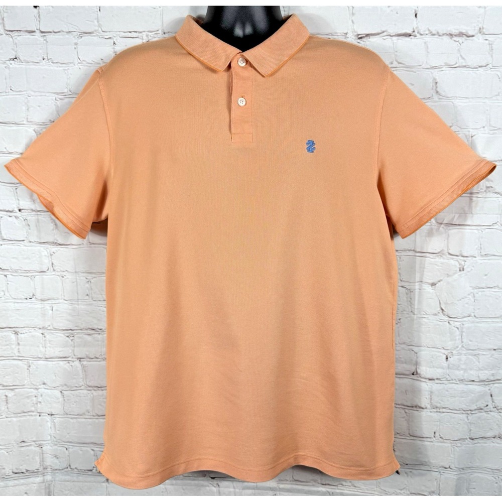 IZOD Polo Shirt Men's Size XL Advantage Performance Stretch Peach Short Sleeve‎